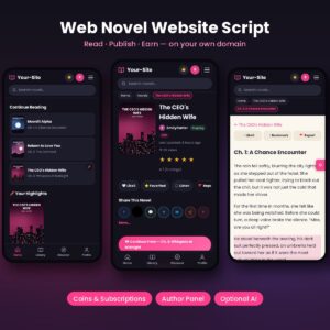 Web Novel Website Script — Read, Publish & Earn